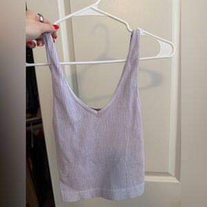 Nikibiki Ribbed V-Neck Tank Top - Light Lavender